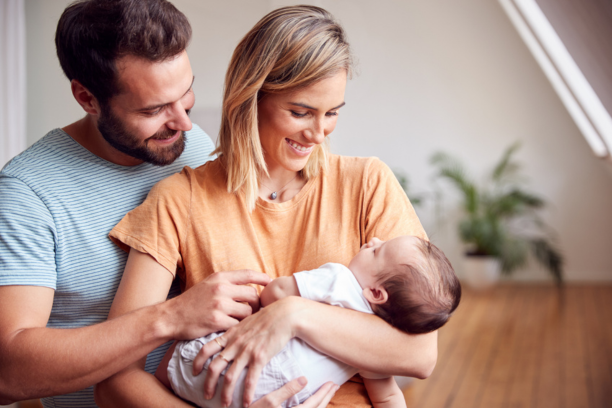 couple with baby